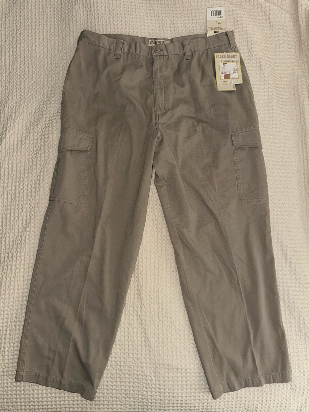 Faded Glory Men's Cargo Pants - Khaki  “Y2K” “Modern Vintage”